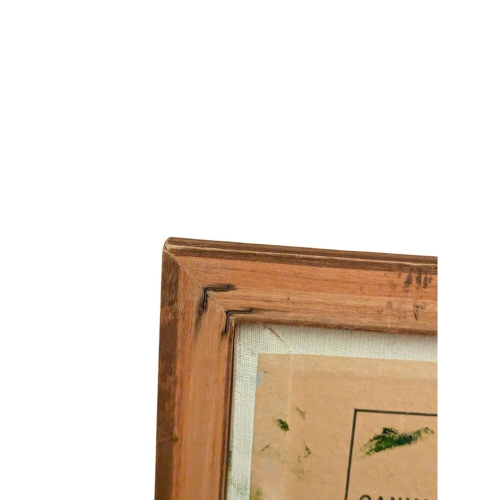 Original Mountain Landscape Painting In Wood Frame 6.75" x 8.75" Signed By Artis - Picture 12 of 12